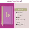 image:imagekate spade new york Just Mine Notebook Journal Monogram Cloth Hardcover Journal 825 x 525 Diary Includes 168 Lined Pages SB