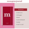 image:imagekate spade new york Just Mine Notebook Journal Monogram Cloth Hardcover Journal 825 x 525 Diary Includes 168 Lined Pages SM