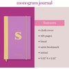 image:imagekate spade new york Just Mine Notebook Journal Monogram Cloth Hardcover Journal 825 x 525 Diary Includes 168 Lined Pages SS