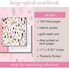 image:imagekate spade new york Large College Ruled Notebook 11 x 95 Spiral Notebook with 160 PagesPainterly Strokes