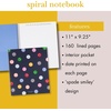 image:imagekate spade new york Large College Ruled Notebook 11 x 95 Spiral Notebook with 160 PagesSpade Smiley