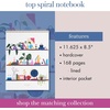 image:imagekate spade new york Large College Ruled Notebook Top Spiral Notebook with 160 Pages 1175 x 85 Writing Pad Paint by NumbersCharmed Library