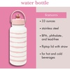image:imagekate spade new york Large Insulated Stainless Steel Water Bottle 33 Ounce Metal Water Bottle Double Wall Travel Tumbler with Lid Goddess Stripe