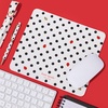 image:imagekate spade new york Leatherette Mouse Pad 9 x 8 Mouse Mat with NonSlip Back Cute Mouse Pad for Office Desk Ladybug Dot