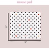 image:imagekate spade new york Leatherette Mouse Pad 9 x 8 Mouse Mat with NonSlip Back Cute Mouse Pad for Office Desk Ladybug Dot