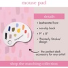 image:imagekate spade new york Leatherette Mouse Pad 9 x 8 Mouse Mat with NonSlip Back Cute Mouse Pad for Office Desk Painterly Strokes