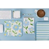 image:imagekate spade new york Leatherette Mouse Pad 9 x 8 Mouse Mat with NonSlip Back Cute Mouse Pad for Office Desk Sunshine Floral