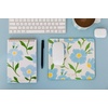 image:imagekate spade new york Leatherette Mouse Pad 9 x 8 Mouse Mat with NonSlip Back Cute Mouse Pad for Office Desk Sunshine Floral