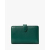 image:imagekate spade new york Leila Pebbled Leather Medium Compact Bifold WalletDeep Jade