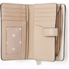 image:imagekate spade new york Leila Pebbled Leather Medium Compact Bifold WalletWarm Beige Multi