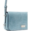 image:imagekate spade new york Liv Denim Suede Small East West ShoulderBlue Suede Denim
