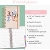image:imagekate spade new york Medium Planner 8 x 675 Spiral Bound Agenda with Monthly amp Weekly Layouts Goal Tracker Vacation Planner Stickers Tabs Elastic Closure amp Pocket August 2026December 2027 Flora Date