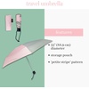 image:imagekate spade new york Mini Travel Umbrella with Storage Sleeve Compact for Backpack or CarPetite Stripe