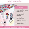 image:imagekate spade new york Mini Travel Umbrella with Storage Sleeve Compact for Backpack or CarSafari Floral