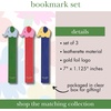 image:imagekate spade new york Novelty Bookmark Set of 3 Cute Leatherette Book Markers Elephants