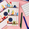 image:imagekate spade new york Padfolio with 7 Sticky Note Pads Studying Essentials Set Includes Cute Sticky Notes with 75 Sheets Per Notepad Charmed Library