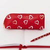 image:imagekate spade new york Pen and Pencil Case with Office Supplies Zip Pouch Includes 2 Pencils Sharpener Eraser and Ruler Grand Plaid DuoBrushstroke Hearts