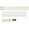 image:imagekate spade new york Pen and Pencil Case with Office Supplies Zip Pouch Includes 2 Pencils Sharpener Eraser and Ruler Grand Plaid DuoFloral Garden