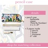 image:imagekate spade new york Pen and Pencil Case with Office Supplies Zip Pouch Includes 2 Pencils Sharpener Eraser and Ruler Grand Plaid DuoPaint by Numbers