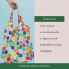 image:imagekate spade new york Reusable Produce Bags Shopping Tote with Zipper Storage Pouch Lightweight Foldable Grocery BagMini Golf