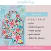 image:imagekate spade new york Reusable Produce Bags Shopping Tote with Zipper Storage Pouch Lightweight Foldable Grocery BagSafari Floral