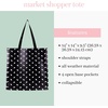image:imagekate spade new york Reusable Shopping Bag Grocery Tote with Shoulder Straps Collapsible ToteAlmond Dot