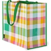 image:imagekate spade new york Reusable Shopping Bag Grocery Tote with Shoulder Straps Collapsible ToteGarden Plaid