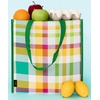 image:imagekate spade new york Reusable Shopping Bag Grocery Tote with Shoulder Straps Collapsible ToteGarden Plaid