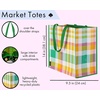 image:imagekate spade new york Reusable Shopping Bag Grocery Tote with Shoulder Straps Collapsible ToteGarden Plaid
