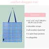image:imagekate spade new york Reusable Shopping Bag Grocery Tote with Shoulder Straps Collapsible ToteGingham