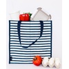 image:imagekate spade new york Reusable Shopping Bag Grocery Tote with Shoulder Straps Collapsible ToteNavy Painted Stripe