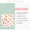 image:imagekate spade new york Reusable Shopping Bag Grocery Tote with Shoulder Straps Collapsible ToteSpring Pansies