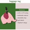 image:imagekate spade new york Round Red Vegan Leather Luggage Tag for Women Durable Suitcase ID Tag Elephant425 x 575 inches