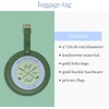image:imagekate spade new york Round Vegan Leather Country Club Style Luggage Tag Durable Suitcase ID Tag with Privacy Flap Golf Club Crest