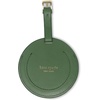 image:imagekate spade new york Round Vegan Leather Country Club Style Luggage Tag Durable Suitcase ID Tag with Privacy Flap Golf Club Crest