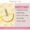 image:imagekate spade new york Round Yellow Vegan Leather Luggage Tag for Women Durable Suitcase ID Tag Lemon475 inches x 25 inches x 25 inches