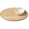 image:imagekate spade new york Serveware What A Treat Oval Platter amp Bowl Set Hand Wash Only Porcelain Bowl And Wooden Platter Serving Bowls Charcuterie Boards Tray White And Brown 2 Piece 12 Ounce