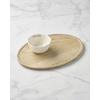 image:imagekate spade new york Serveware What A Treat Oval Platter amp Bowl Set Hand Wash Only Porcelain Bowl And Wooden Platter Serving Bowls Charcuterie Boards Tray White And Brown 2 Piece 12 Ounce