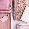 image:imagekate spade new york Set of 3 Packing Cubes for Suitcase Travel Organizers Small Medium Large with Handles Goddess StripeGoddess Stripe