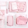 image:imagekate spade new york Set of 3 Packing Cubes for Suitcase Travel Organizers Small Medium Large with Handles Goddess StripeGoddess Stripe