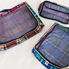 image:imagekate spade new york Set of 3 Packing Cubes for Suitcase Travel Organizers Small Medium Large with Handles Goddess StripeGrand Plaid Duo
