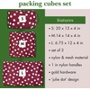 image:imagekate spade new york Set of 3 Packing Cubes for Suitcase Travel Organizers Small Medium Large with Handles Goddess StripeJulie Dot