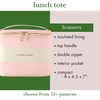 image:imagekate spade new york Small Insulated Lunch Tote Lunch Cooler 8 x 7 x 45 Cute Lunch Bag for Women Pink Thermal Bag with Double Zipper Close and Carrying Handle Blush Rugby Stripe