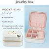 image:imagekate spade new york Small Travel Jewelry Case White Wedding Jewelry Box to Organize Rings Necklaces Earrings Miss to Mrs