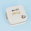image:imagekate spade new york Small Travel Jewelry Case White Wedding Jewelry Box to Organize Rings Necklaces Earrings Miss to Mrs