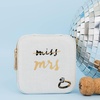 image:imagekate spade new york Small Travel Jewelry Case White Wedding Jewelry Box to Organize Rings Necklaces Earrings Miss to Mrs