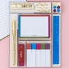 image:imagekate spade new york Stationery Tackle Box Office Supplies Set and Organizer with Note Pages Ruler Pen Paper Clip Eraser Page Flags and Push Pins Noted