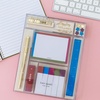 image:imagekate spade new york Stationery Tackle Box Office Supplies Set and Organizer with Note Pages Ruler Pen Paper Clip Eraser Page Flags and Push Pins Noted