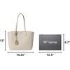 image:imagekate spade new york Suite Crossgrain Leather Large Work Tote BagMilk Glass Multi