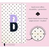 image:imagekate spade new york Take Note Large Polka Dot Leatherette Initial Notebook Bound Journal Includes 168 Lined Pages and Bookmark B Purple